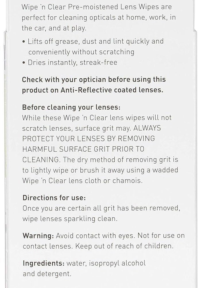 Flents Wipe 'N Clear Pre-Moistened Lens Wipes - 20 Count - Image 3